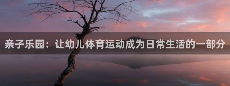 三亿体育登录：亲子乐园：让幼儿体育运动成为日常生活的一部分